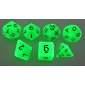 Fluorescent dice green Set