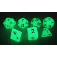 Fluorescent dice white Set