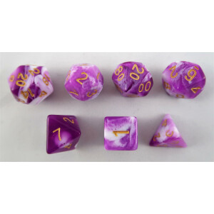 Marbled purple-white/gold