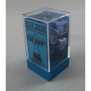 Chessex Vortex Snow Blue Set boxed