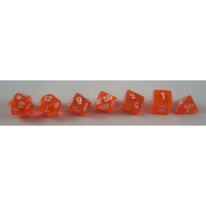 Würfel Stube transparent orange Set