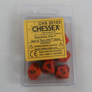 Chessex Speckled Fire 10 x D10 Set