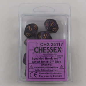 Chessex Speckled Hurricane 10 x D10 Set