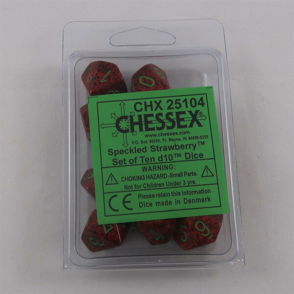 Chessex Speckled Strawberry 10 x W10 Würfel Set 