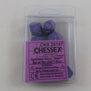 Chessex Speckled Silver Tetra 10 x D10 Set