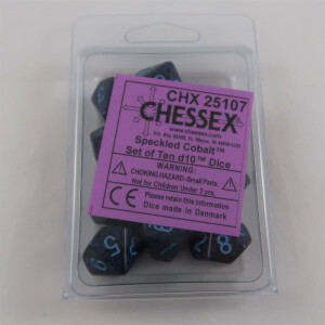 Chessex Speckled Cobalt 10 x W10 Set