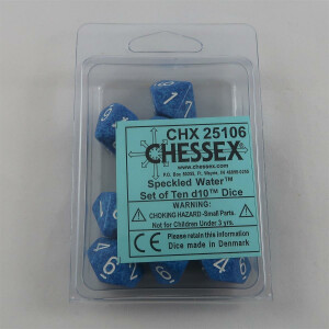 Chessex Speckled Water 10 x W10 Set
