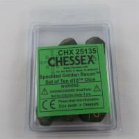 Chessex Speckled Golden Recon 10 x W10 Set