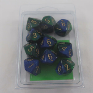 Chessex Gemini blue-green 10 x W10 Set