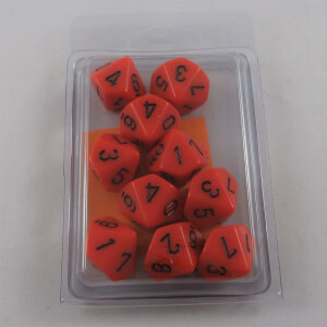 Chessex Opaque Orange 10 x W10 Set