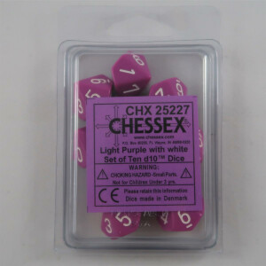 Chessex Opaque Light purple 10 x D10 Set
