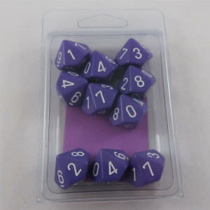 Chessex Opaque Purple 10 x D10 Set