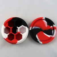 Silicon Round Dice Case red/black/white