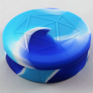 Silicon Round Dice Case blue/light blue/white