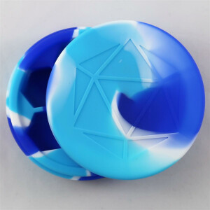 Silicon Round Dice Case blue/light blue/white