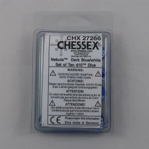 Chessex Nebula dark blue 10 x W10 Set