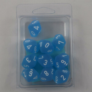 Chessex Frosted Carribean Blue 10 x D10 Set