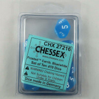 Chessex Frosted Carribean Blue 10 x W10 Set