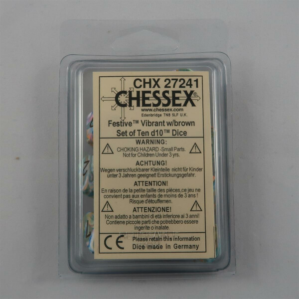 Chessex Festive Vibrant 10 x D10 Set