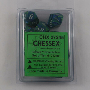 Chessex Festive Green 10 x W10 Set
