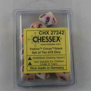 Chessex Festive Circus 10 x W10 Set