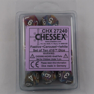 Chessex Festive Carousel 10 x D10 Set