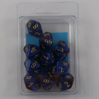 Chessex Scarab Royal Blue/Gold 10 x D10 Set