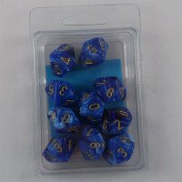 Chessex Vortex Blue/Gold 10 x W10 Set