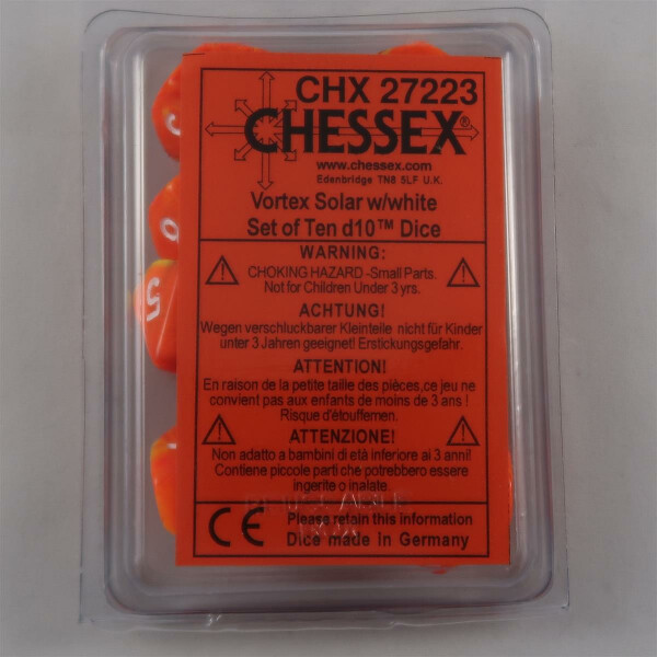 Chessex Vortex Solar 10 x D10 Set