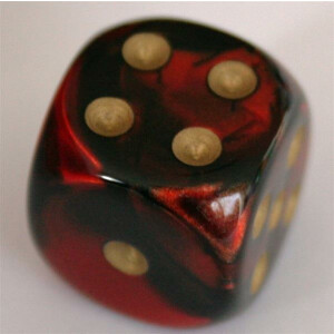 Chessex Gemini Black-Red/Gold D6 20mm