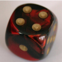 Chessex Gemini Black-Red/Gold D6 20mm