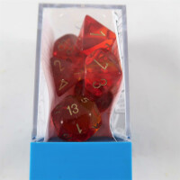 Chessex Gemini translucent red-yellow/gold Set boxed