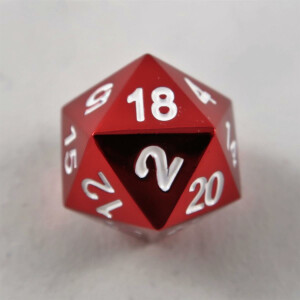 Metal dice D20 red