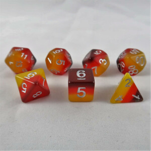 Layer dice red/orange/yellow set