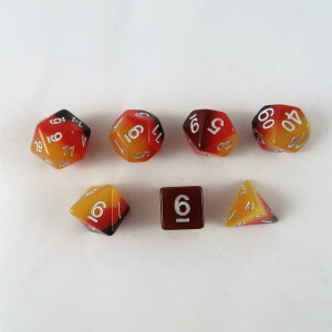 Layer dice red/orange/yellow set