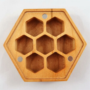 Wooden box Cherry hexagonal