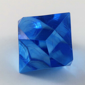 Precision dice D10 translucent blue blank