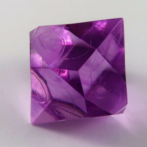 Precision dice D10 translucent purple blank