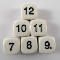 D6 with 7, 8, 9, 10, 11, 12