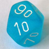 Chessex Frosted Caribbean Blue D10%