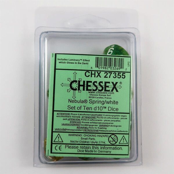Chessex Nebula Spring 10 x W10 Set