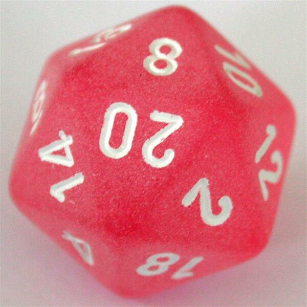 Chessex Frosted Pink D20