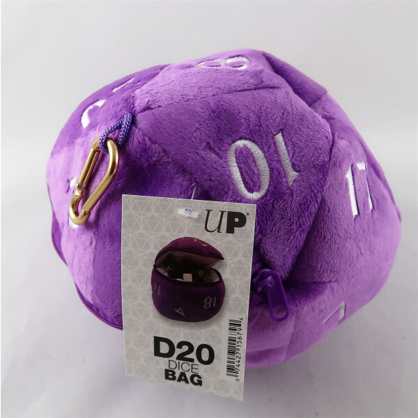 D&D D20 Plush Dice Bag Purple