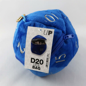 D&D D20 Plush Dice Bag Blue