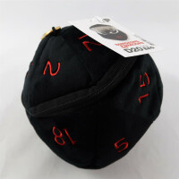 D&D D20 Plush Dice Bag Black/red
