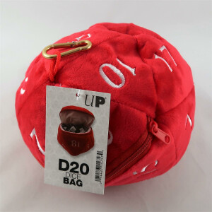 D20 Plush Dice Bag Red