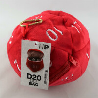 D&D D20 Plush Dice Bag Red