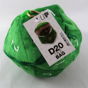 D&amp;D D20 Plush Dice Bag Green