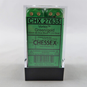 Chessex Vortex Green D6 16mm Set