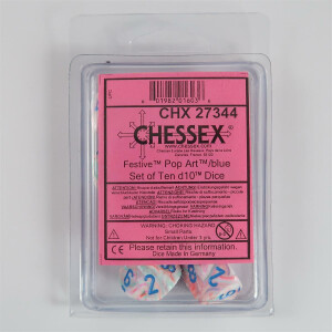 Chessex Festive Pop Art 10 x W10 Set